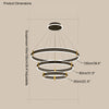 WOMO Tiered Black Rings Chandelier-WM2172 thumbnail
