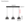 WOMO 3 Light Smoked Glass Pendant Light-WM2238 thumbnail