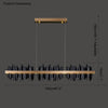WOMO Iceberg Black Gold Linear Chandelier-WM2184 thumbnail