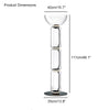 WOMO Glass Column Torchiere Floor Lamp-WM7018 thumbnail