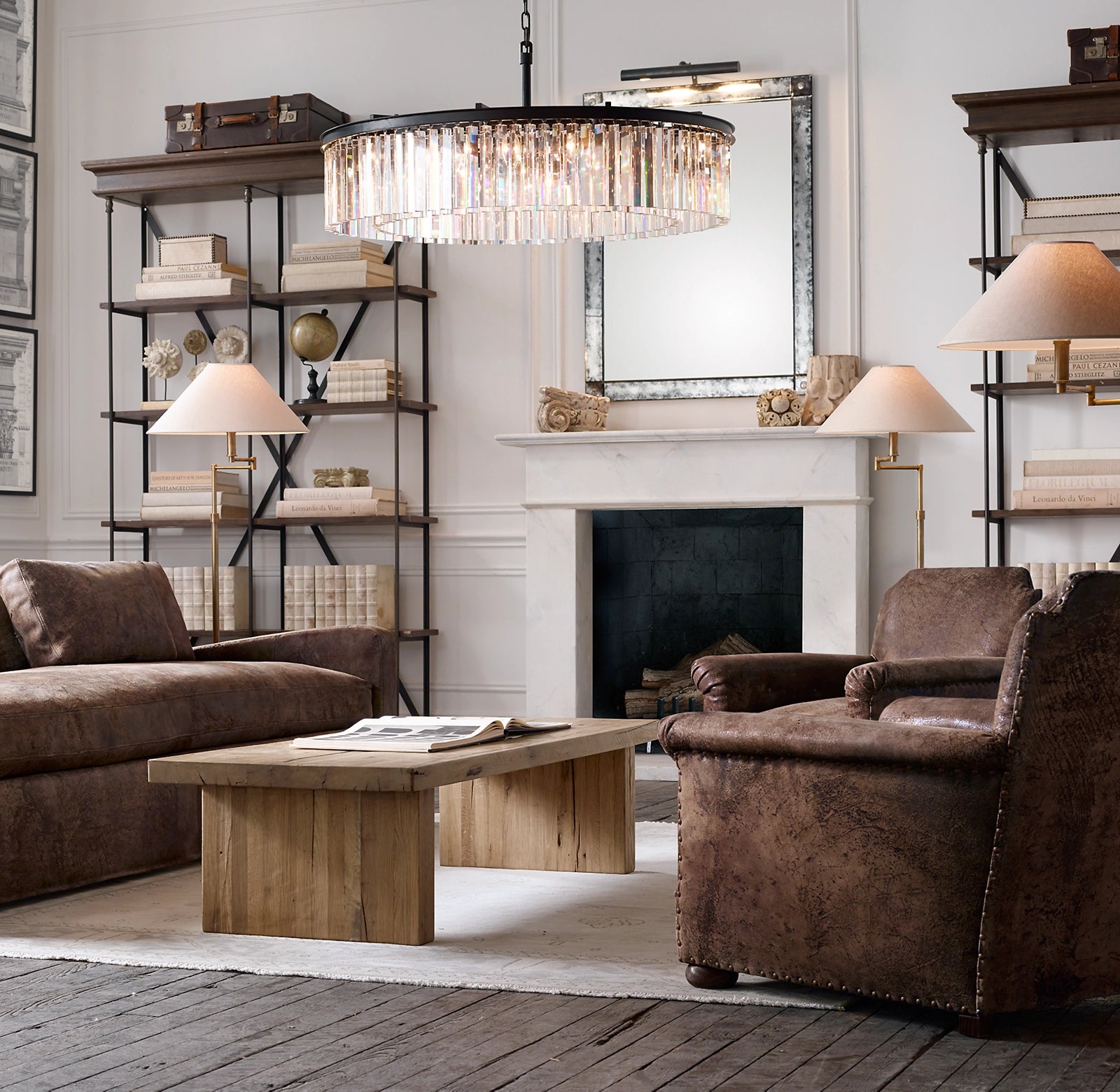 WOMO Crystal Prism Round Chandelier - Rhys