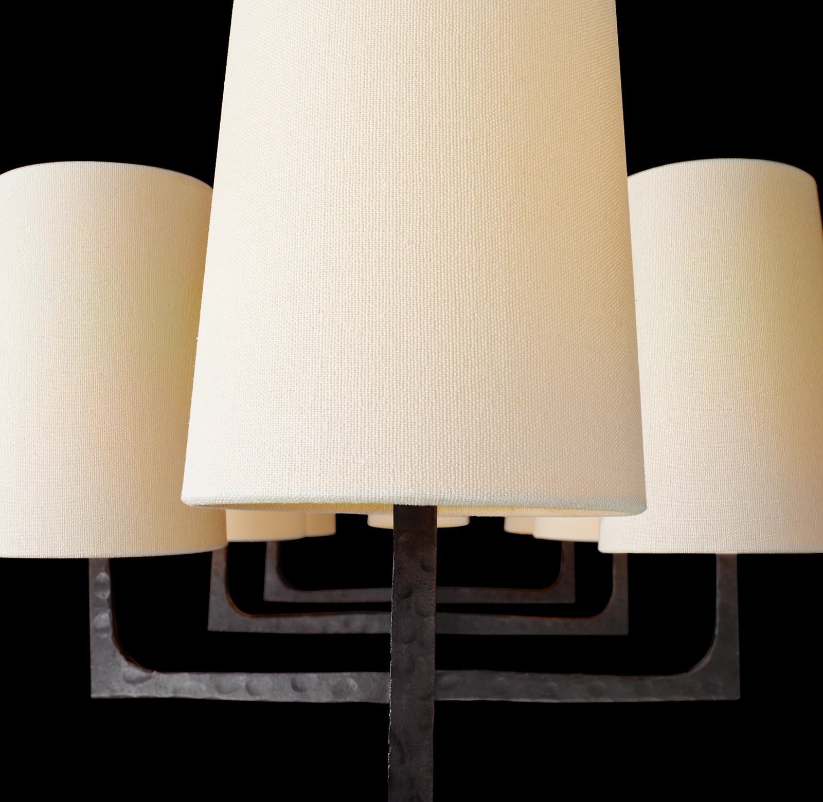 WOMO Shaded Hammered Metal Linear Chandelier – Wright