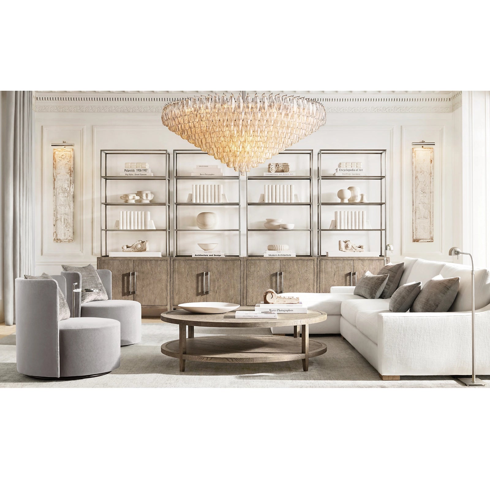 WOMO Clear Murano Glass Tiered Chandelier - Chiara