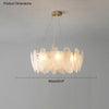 WOMO Frosted Glass Feather Chandelier-WM2196 thumbnail