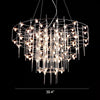 WOMO Tiered Glass Rod Sculptural Chandelier-WM2199 thumbnail