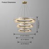 WOMO Hammered Glass Round Brass Chandelier-WM2351 thumbnail