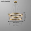 WOMO Hammered Glass Round Brass Chandelier-WM2351 thumbnail