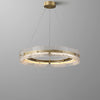 WOMO Hammered Glass Round Brass Chandelier-WM2351 thumbnail
