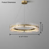 WOMO Hammered Glass Round Brass Chandelier-WM2351 thumbnail