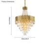 WOMO Tiered Gold Crystal Chandelier-WM2207 thumbnail