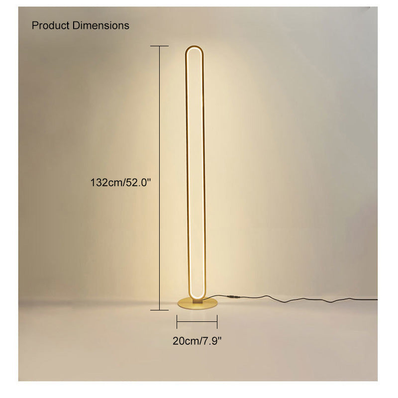 WOMO Oval Skinny Corner Floor Lamp-WM7009