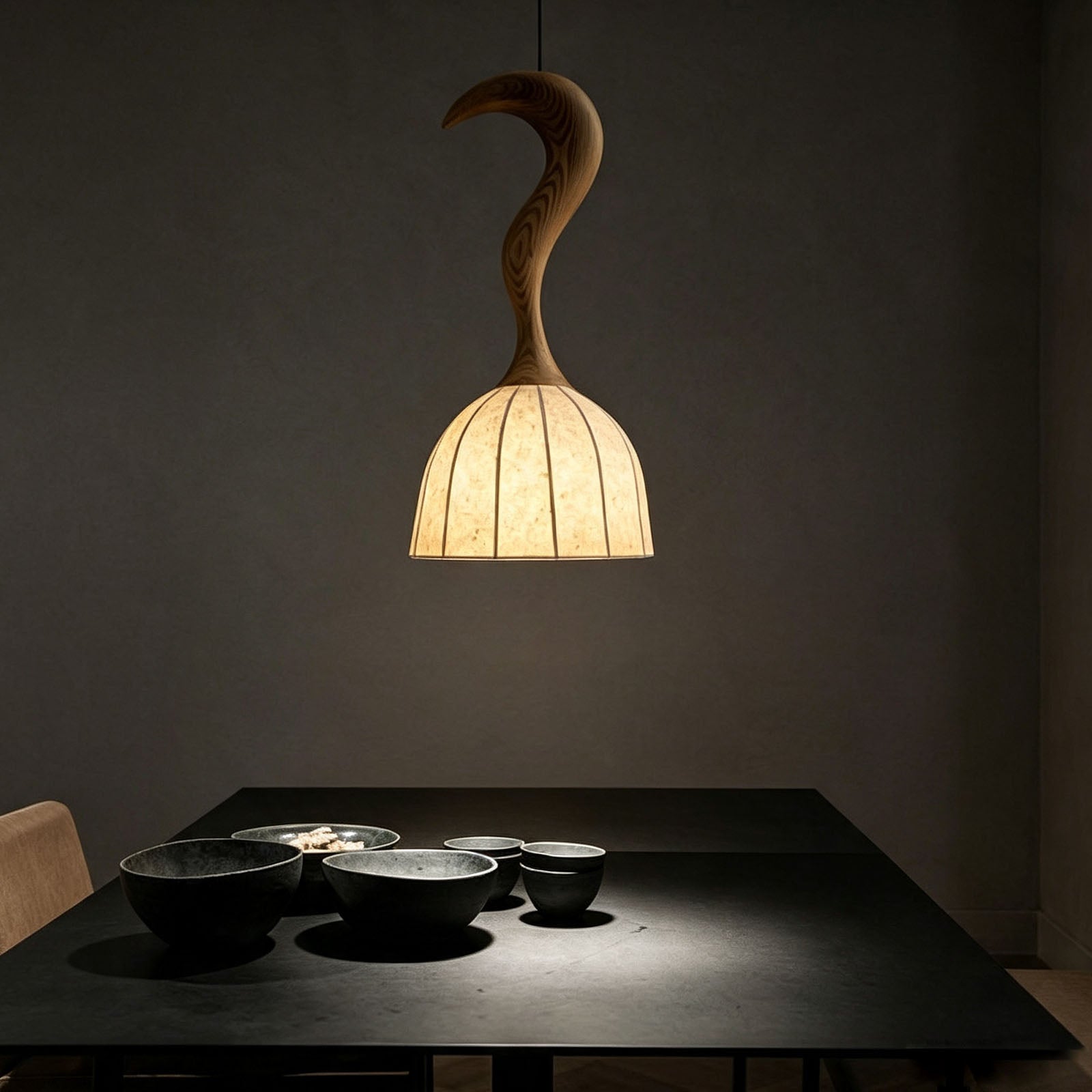 WOMO Bell Paper Shade Pendant Light-WM3244