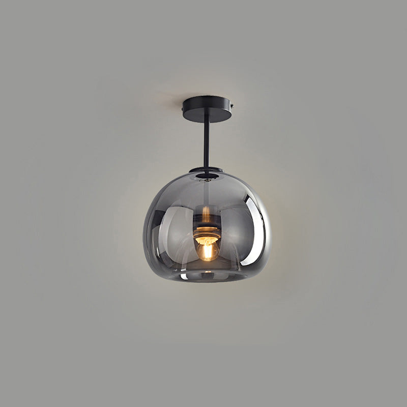 WOMO Smoked/Amber Blown Glass Pendant Light-WM2108