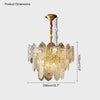WOMO Tiered Textured Glass Chandelier-WM2208 thumbnail