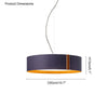 WOMO Drum Felt Pendant Light-WM2149 thumbnail