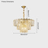WOMO Textured Glass Tiered Chandelier-WM2177 thumbnail