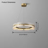 WOMO Hammered Glass Round Brass Chandelier-WM2351 thumbnail