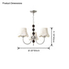WOMO Fabric Shaded Swoop Arm Chandelier-WM2369 thumbnail