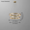 WOMO Hammered Glass Round Brass Chandelier-WM2351 thumbnail