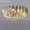 WOMO Smoked Crystal Round Chandelier-WM2363 thumbnail