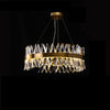 WOMO Gold Crystal Prism Round Chandelier-WM2359 thumbnail