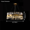 WOMO Gold Crystal Prism Round Chandelier-WM2359 thumbnail