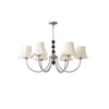 WOMO Fabric Shaded Swoop Arm Chandelier-WM2369 thumbnail