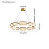 WOMO Modern Tiered Glass Chandelier-WM2220 thumbnail