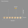WOMO Glass Brass Linear Chandelier-WM2219B thumbnail
