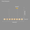 WOMO Glass Brass Linear Chandelier-WM2219B thumbnail
