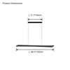 WOMO Black Fluted Glass Linear Pendant Light-WM2310 thumbnail