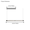 WOMO Black Ribbed Glass Linear Pendant Light-WM2308 thumbnail