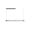 WOMO Black Ribbed Glass Linear Pendant Light-WM2308 thumbnail