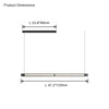 WOMO Black Ribbed Glass Linear Pendant Light-WM2308 thumbnail