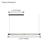 WOMO Black Ribbed Glass Linear Pendant Light-WM2308 thumbnail