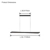 WOMO Black Fluted Glass Linear Pendant Light-WM2310 thumbnail