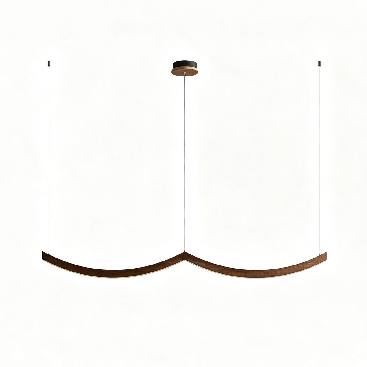 WOMO Scandi Curved Wooden Pendant Light-WM3245