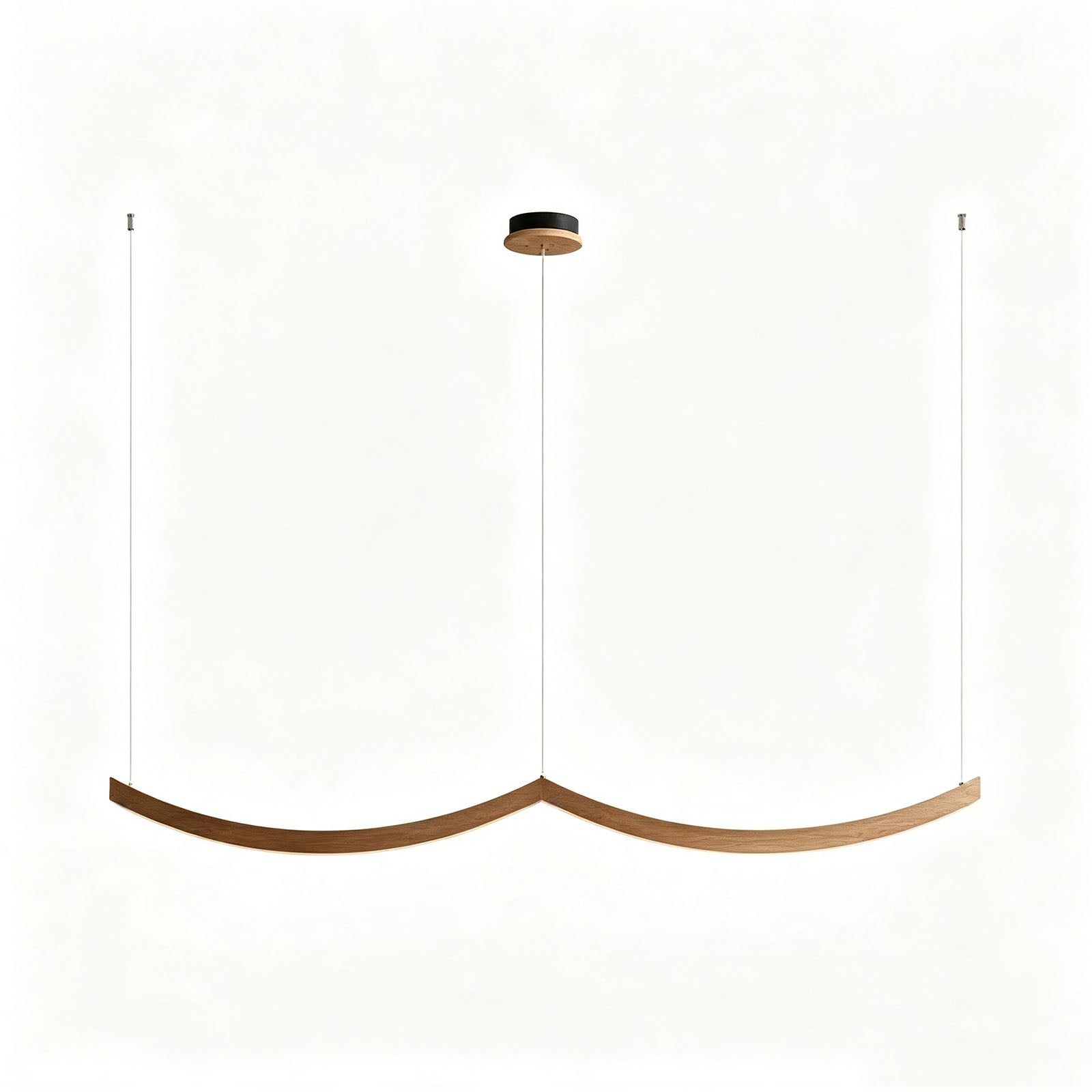 WOMO Scandi Curved Wooden Pendant Light-WM3245