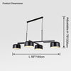WOMO Drum Shade Linear Chandelier-WM2615 thumbnail