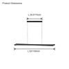 WOMO Black Fluted Glass Linear Pendant Light-WM2310 thumbnail