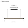 WOMO Black Glass Linear Pendant-WM2309 thumbnail