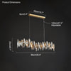WOMO Smoked Crystal Linear Chandelier-WM2188 thumbnail