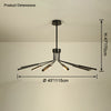 WOMO 10 Light Stick Led Starburst Chandelier-WM2646 thumbnail