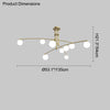 WOMO Branching Frosted Glass Bubble Chandelier-WM2295a thumbnail