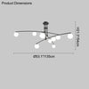 WOMO Branching Frosted Glass Bubble Chandelier-WM2295a thumbnail