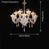 WOMO Tiered Candelabra Glass Chandelier-WM2400 thumbnail