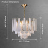 WOMO Tiered Raindrop Alabaster Chandelier-WM2395 thumbnail