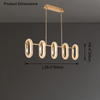 WOMO Rose Gold Long Oval Chandelier-WM2402 thumbnail