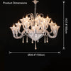 WOMO Tiered Candelabra Glass Chandelier-WM2400 thumbnail