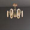 WOMO Rose Gold Long Oval Chandelier-WM2402 thumbnail
